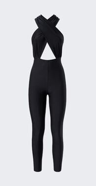 NEW! Xpluswear Halter Neck Black Jumpsuit Plus Size XL